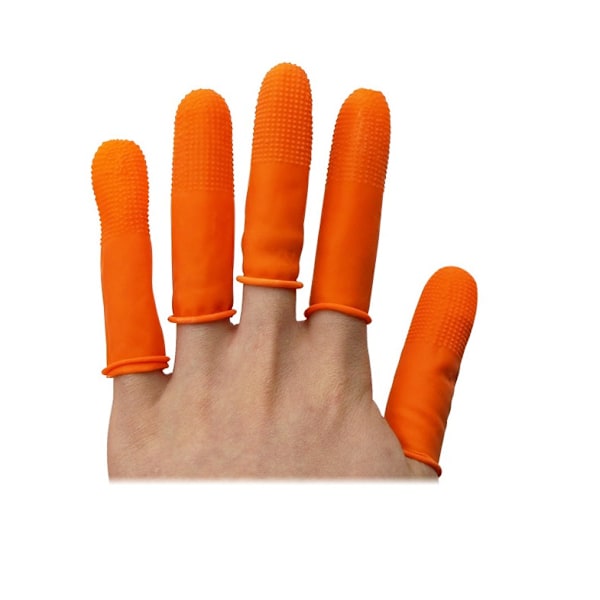 Fingertoppsskydd Multifunktionella Slitstarka Halkfria Fingertoppsskydd i Gummi 100-pack