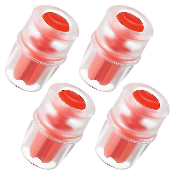 4-pack bitventilbyte för vattenblåsa, packar hydrauliska reservoarer, hydreringspaket bitventil transparent röd Transparent Red