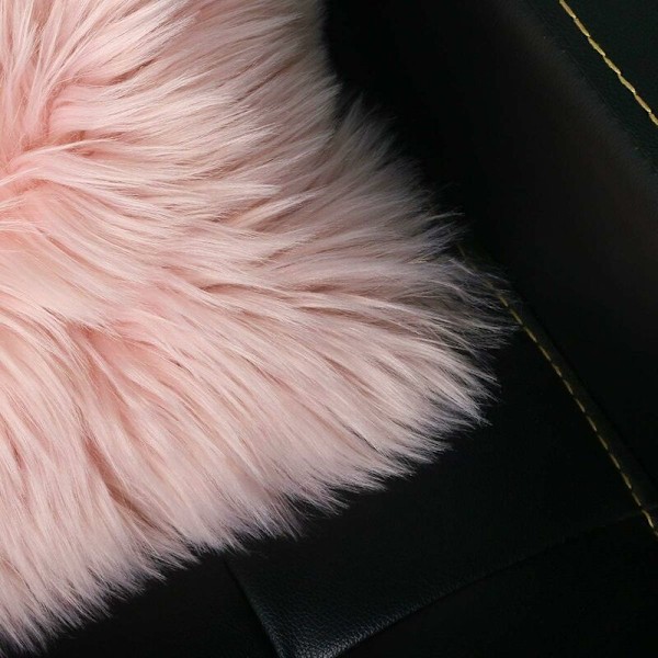Kuddfodral, Faux Fur Deluxe Dekorativ Soffa Sovrum Säng Supermjuk Plysch Mongolia Örngott 50*50cm (Rosa)