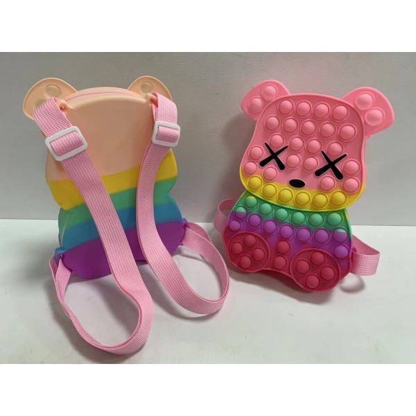 Pop Fidget Toys Crossbody Bag Dam Flickor Söt Handväska Pink
