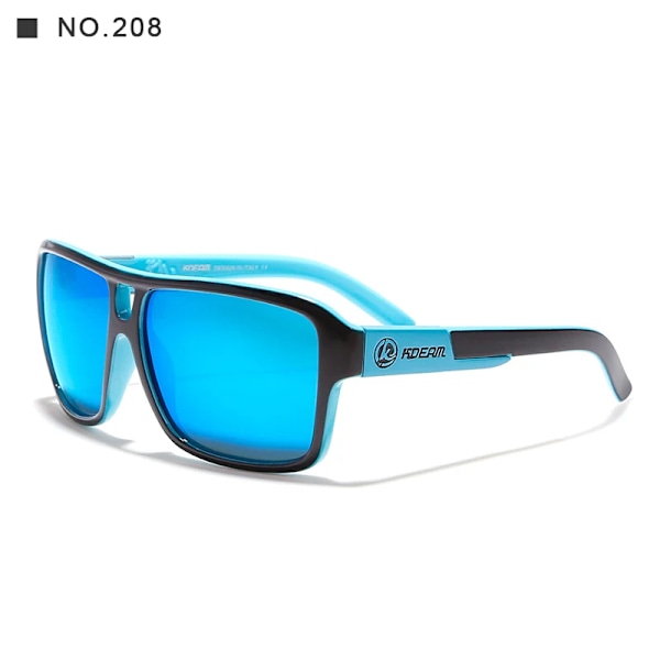 2024 Fashion KDEAM Brand Design UV400 Sport Polarized Square Shades Solglasögon Unisex Coating Glasögon Gafas de sol för Sporting C208