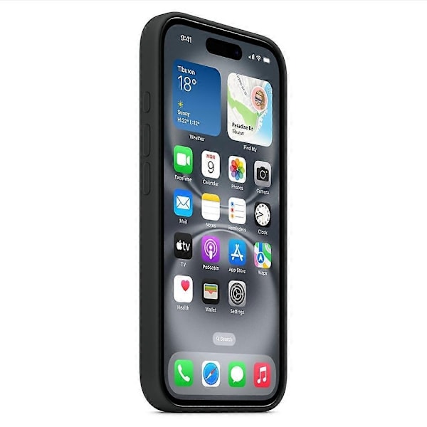 Silikone mobilcover med magnet til iPhone 16 Pro, kompatibel med MagSafe - Sort-WELLNGS Black