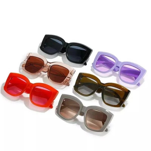 Anpassad logotyp godisfärg lila röda nyanser mode överdimensionerade runda solglasögon kvinnor 2024 C4 Oversized Sunglasses