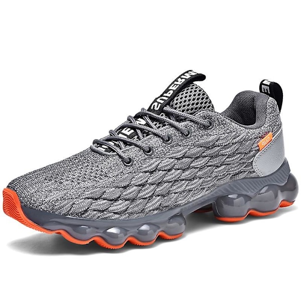 Mænds Sports Løbesko Fiskeskæl Flyvende Vævet Sneakers Fr9127-P Gray EU 44