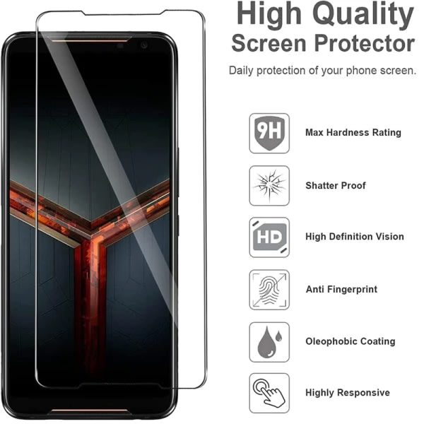 4 stk herdet glass for Asus Zenfone 8 2.5D 9H Beskyttende gjennomsiktig skjermbeskytter