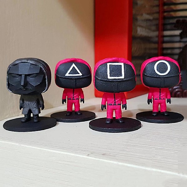 Squid Game Karaktärer Figurer Staty Modell Leksaker Actionfigur Leksakssamling För Fan Samling Ny Triangle