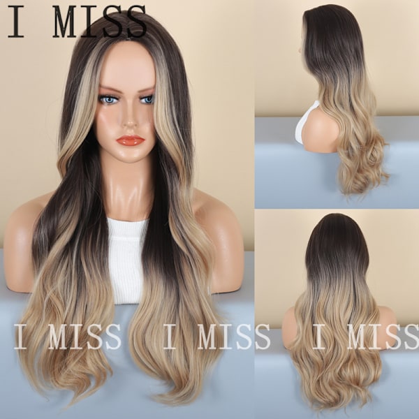 Steampunk Fashion Gradient Brun Midterdel Lang Volumen