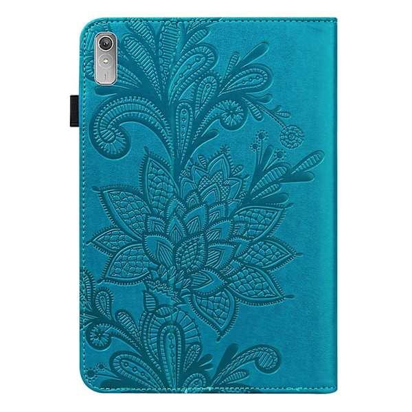 Til Lenovo Tab P11 Gen 2 Imprinting Drop-proof Tablet Cover PU Læder Etui med Stativ Blue