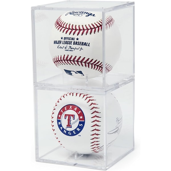 2-pakning Baseball Display Case Signert Baseball Case for Display UV-beskyttet Baseball Cube Display Memorabilia Baseball Sport Baseball