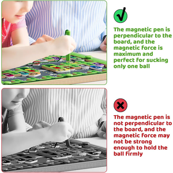 Magneettinen Aakkoslabyrintti, Montessori-lelut, Aakkospeli Taaperoille 2-4-vuotiaille, Aisti-lelut Hienomotoristen Taitojen Kehittämiseen, Syntymäpäivälahja Pojille ja Tytöille