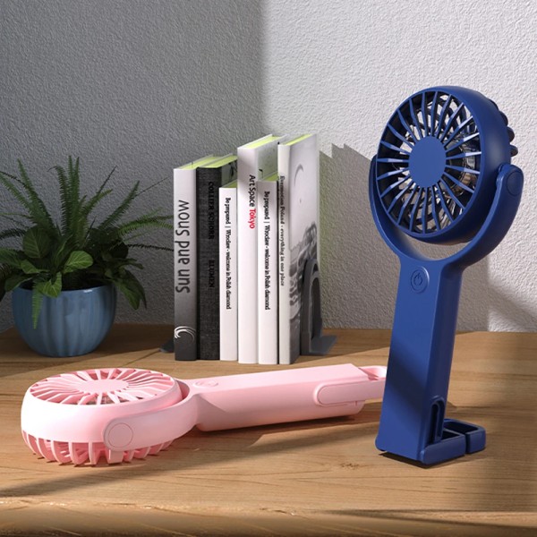 Kilde Fabrik 5 Hastighed Vind Luftkøling Mini usb Bærbar Ventilator Bærbar mini Personlig Lomme Genopladelig Håndholdt Ventilator med Krog Blue