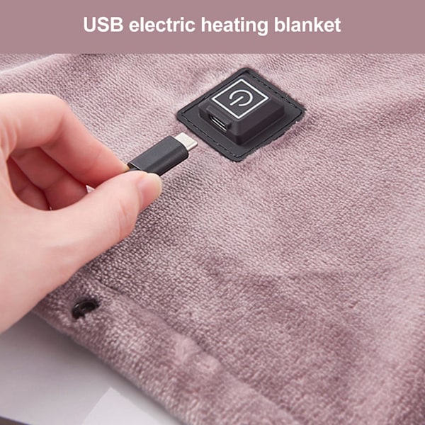 USB Elektrisk Opvarmet Tæppe Seng Varmer Termostat Holdbar Blød Opvarmning Gave Dobbelt Varmt Hjem color