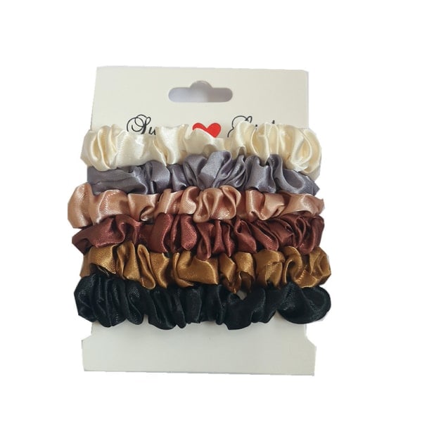 Scrunchies 6-pack Flerfärgad Flerfärgad