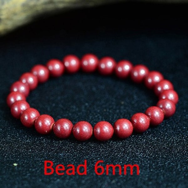 Natural Red Organic Cinnabar Beads Armband Amulet Lover Jade St