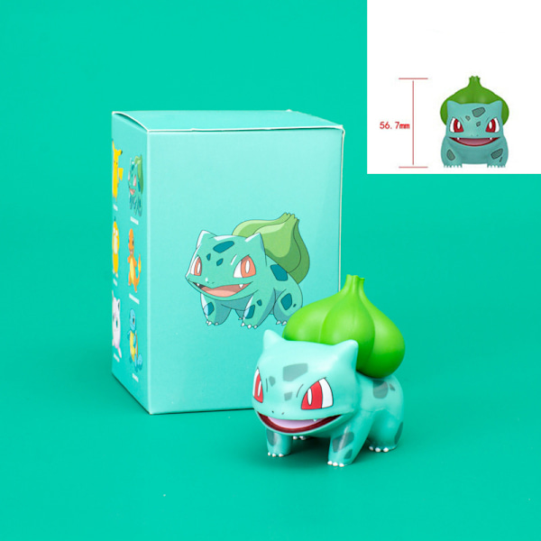 Blind Box Ornamenter Kompakt Klassisk Restaurering Sød Anime Figur Model Til Børns Fødselsdagsgave Bulbasaur 0.1