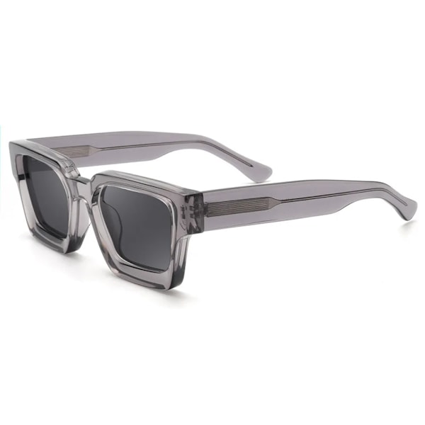 Høy kvalitet fabrikk 2024 italienske luksus acetat solbriller håndlaget tykke firkantede tilpassede metall logo polariserte acetat solbriller 1 As shown in figure