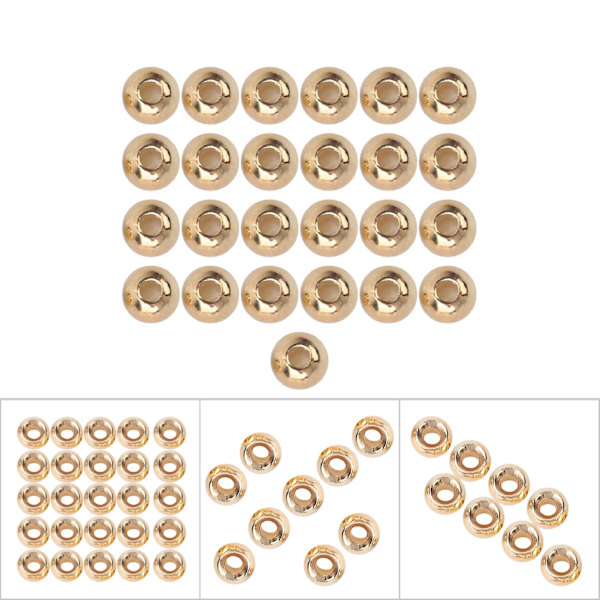 25 stk. Fluebinding Tungsten Legering Perler Runde Nymfe Hoved Kugle Fiskegrej Gyldne (3,8 mm)