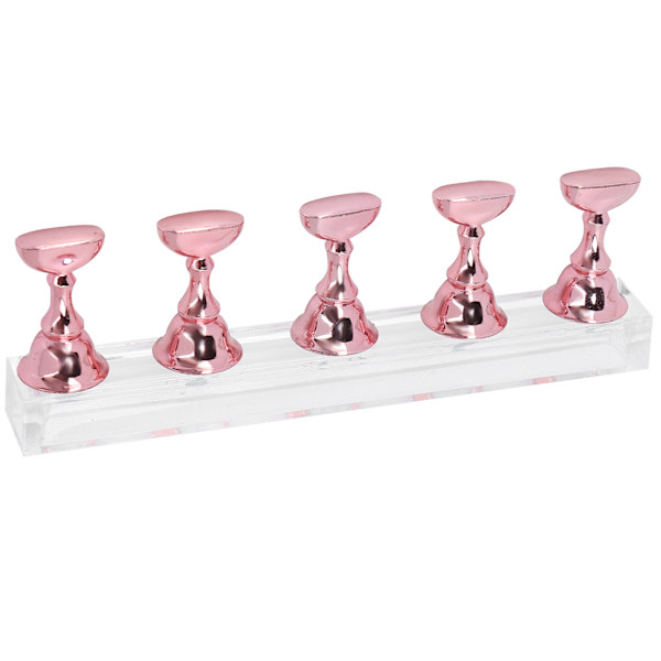 Nagelkonst Display Övningsställ Magnetisk Nagelhållare Manikyr Set VerktygRosa Rosa