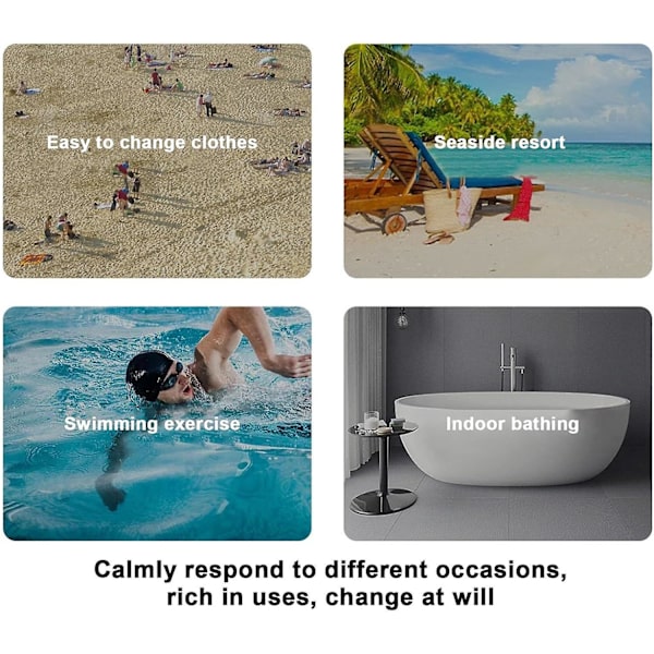 Strandponcho - Surfhandduk - Överdrag för kvinnor Surfponcho Omklädningshuva Handduksrock för vuxna för simning och bad