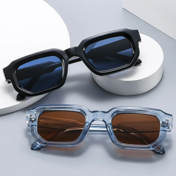 2024 Anpassade logotyp Specifikationer Herr Tjock Ram Lyx Märkes Solglasögon Svarta Ramar Glasögon Läsglasögon För Herrar Specifikationer För Herrar C3 Rectangle sunglasses