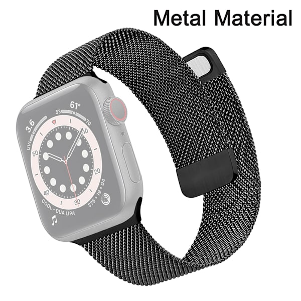 Kaksiosainen magneettinen metallihihna - 38/40/41 Musta