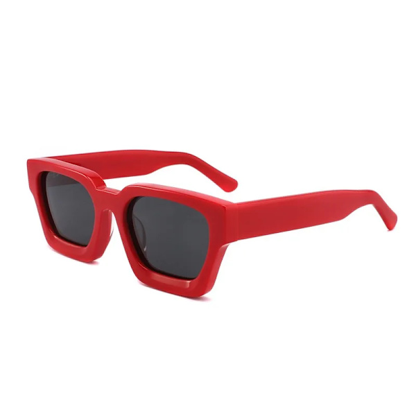 Korkea laatu Tehdas 2024 Italian Luxury Acetate Shades Käsityönä Paksu Neliö Mukautettu Metalli Logo Polaroitu Acetate Aurinkolasit 2 As shown in figure