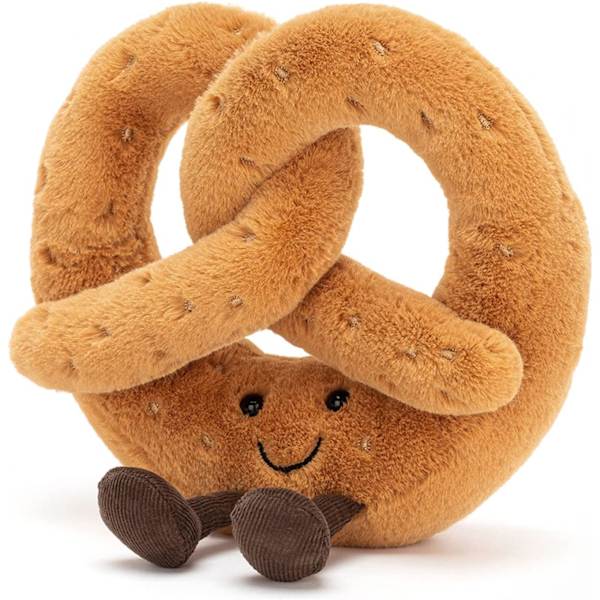 Jellycat Amuseables Pretzel Fyldt Legetøj, 7 tommer | Mad Plys | Sjov Gaveidé