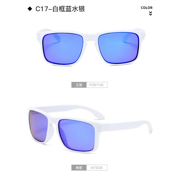 2024 Tehdas Tukkumyynti Mukautettu Logo Pyöräily Ulkoilu Urheilu Neliö Polarisoitu Miesten Aurinkolasit C17 Mens Polarized Sunglasses