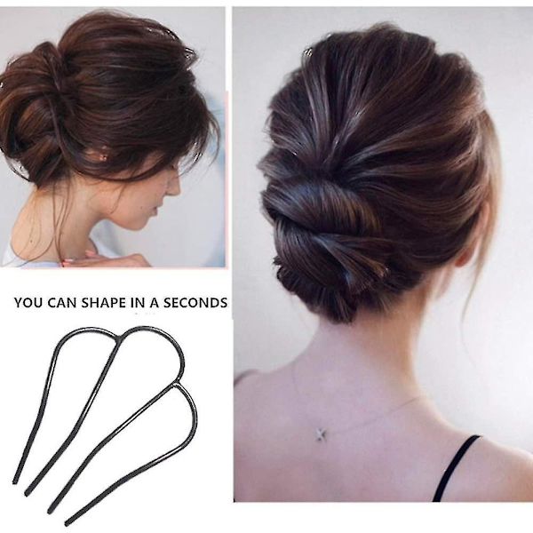 Side Combs Svart Hårkam Fransk Twist Kammar Hår Side Kam Set Hårklämma