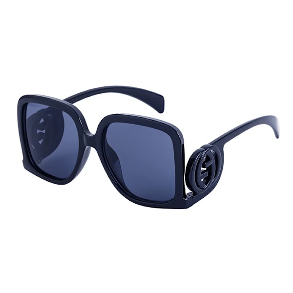 GUVIVI 2024 Luksuriøse Steampunk Firkantede Solbriller for Kvinner og Menn 2024 Nytt Merke Designer Mote Store Rammer UV400 Beskyttelse Øyeglass C2 square