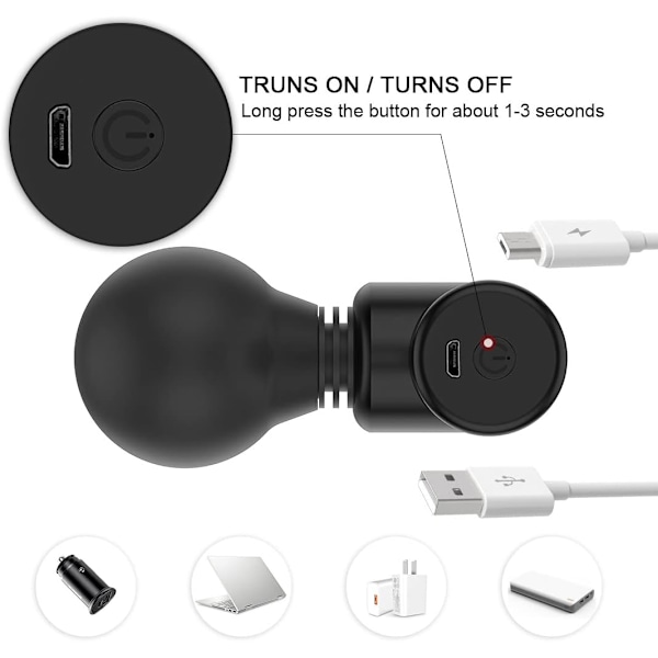Mini-hierontapistooli - kannettava USB-lataus, 8 nopeutta superhiljainen, M