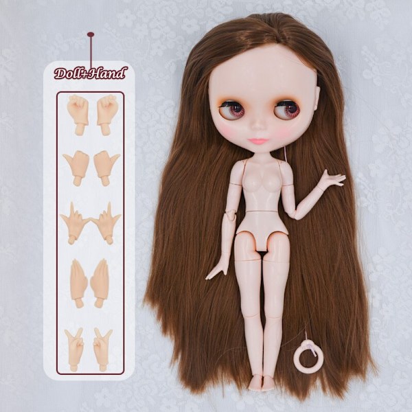 Neo Blyth Doll Anpassad NBL Glansig Ansikte, 1/6 OB24 BJD Blyth Doll Anpassad Blyth Dockor för Flickor, Present för Samling NBL09 HNB10