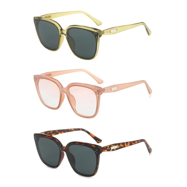 DL LASIT Henkilökohtainen aurinkosuoja Retro Square Aurinkolasit Korealainen hellävarainen Muoti monster Ylisuuret Aurinkolasit 2024 C6 Fashion Sunglasses