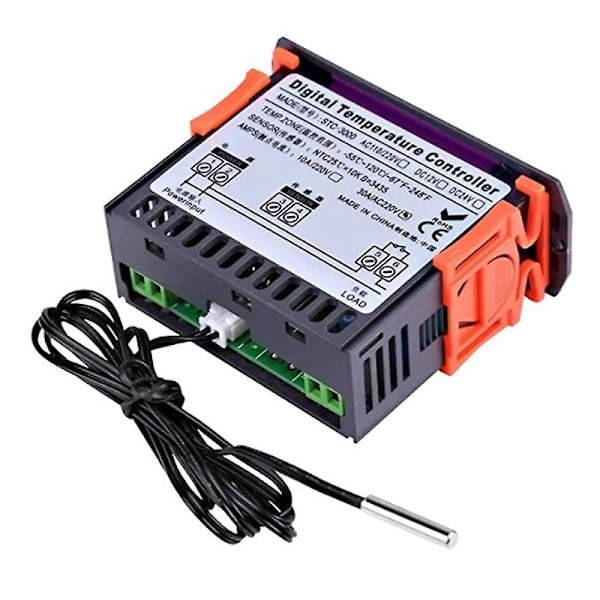 Stc-3000 110v-220v 30a tryk digital temperaturstyring termostat med sensor kontrolværktøj