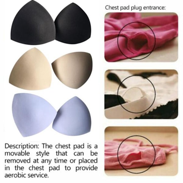 Pairs Triangle Bra Pads Bra Insert Foam Push Up Pads