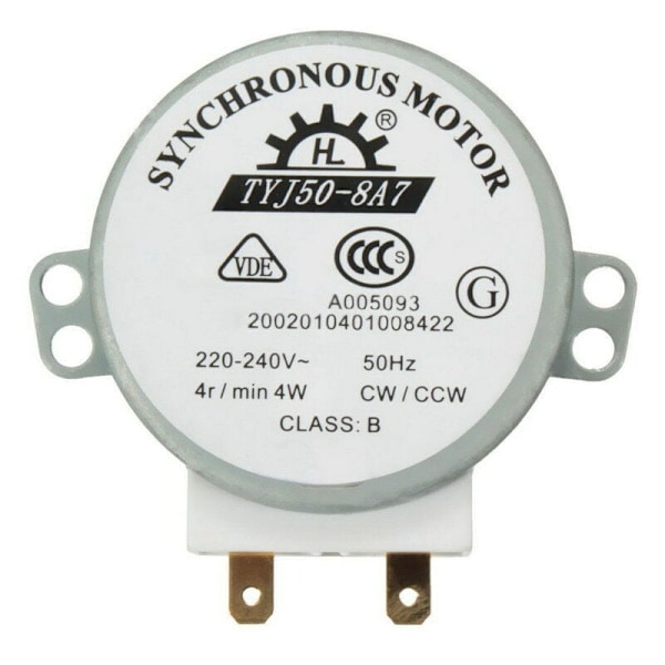 TYJ50-8A7 220-240V AC 4R/Min CW/CCW 50Hz Motor for Microwave