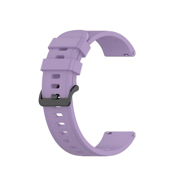 Pehmeä silikoniranneke 20/22mm Älykellon rannekkeen vaihto Rannekorutarvikkeet Amazfit Gtr 2e/gts 2e/bip/bip U Vaaleanvioletti Light Purple 22 mm