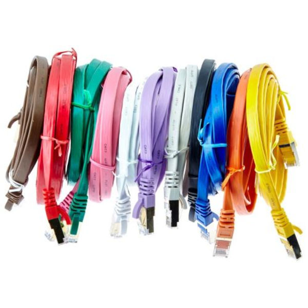 G-Shield 10m Ethernet-kabel Cat7 RJ45 LAN Nettverk Flatt Blind
