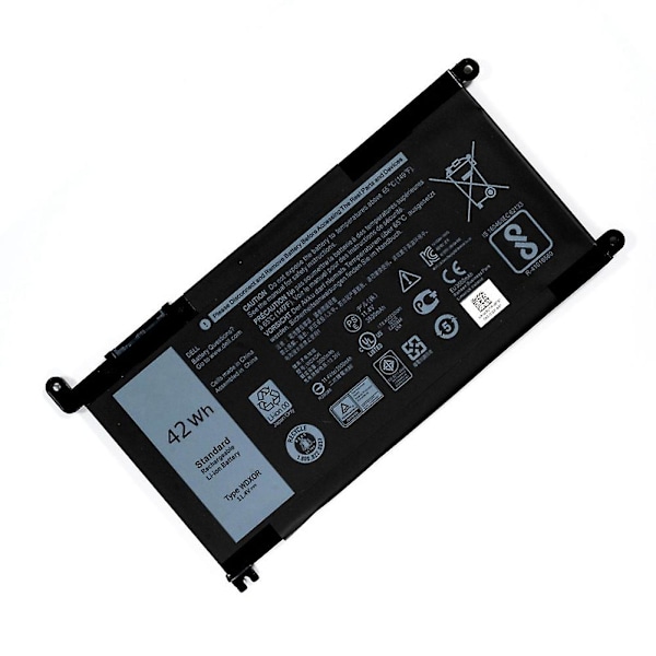 11.4v 42wh Wdx0r Laptop Batteri til 14 5368 5567 7560 5767 7472 7460 7368 7378 5565 3488 3580