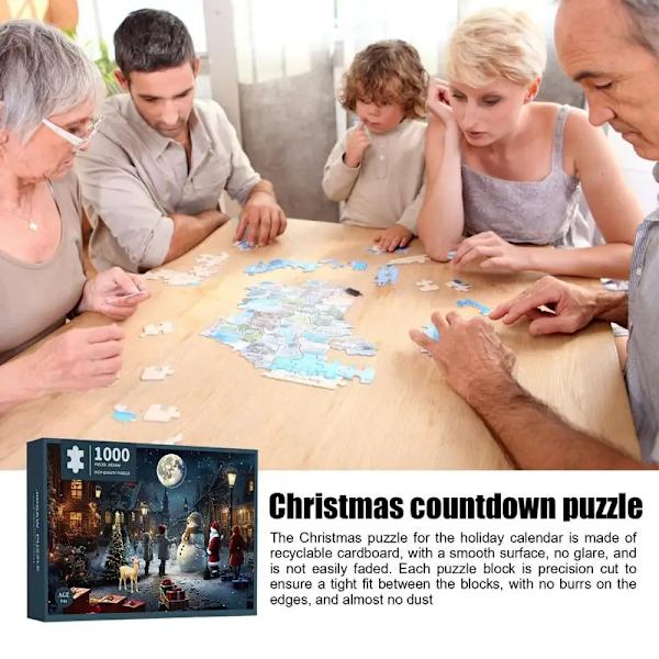 Julepuslespil Adventskalender Julekalender Nytår Julegaver til piger Børn Børn Voksne 2024