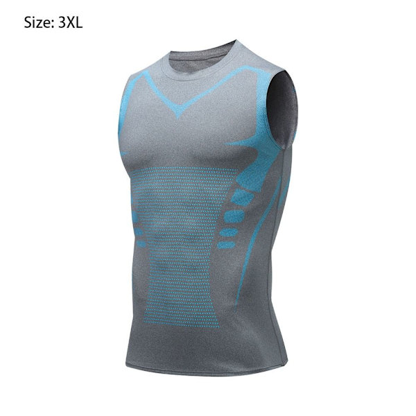 Ioninen muotoiluliivi Urheilu Ihonmyötäinen Liivit HARMAA 3XL harmaa grey 3XL