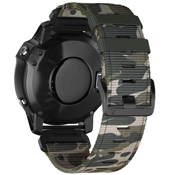 22 26 mm Nylon Militärband för GARMIN FENIX7 7X PRO 6 6X Mjukt Hållbart Band Kropp för 965 Instinktiv Ersättning Camouflage green