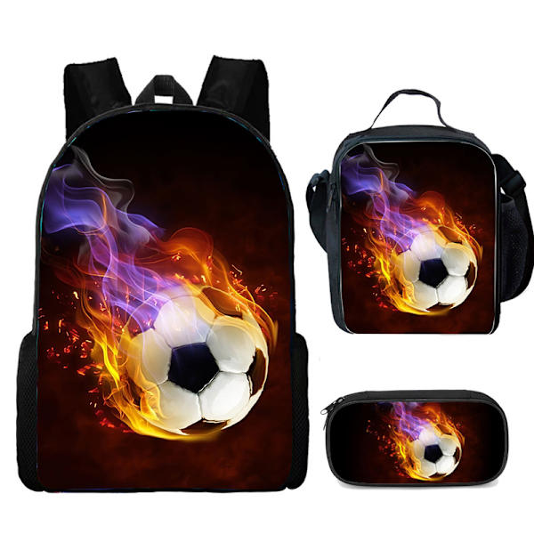 Fotbollsmåltid väska pennlåda student ryggsäck fotboll case Footb Football pencil case