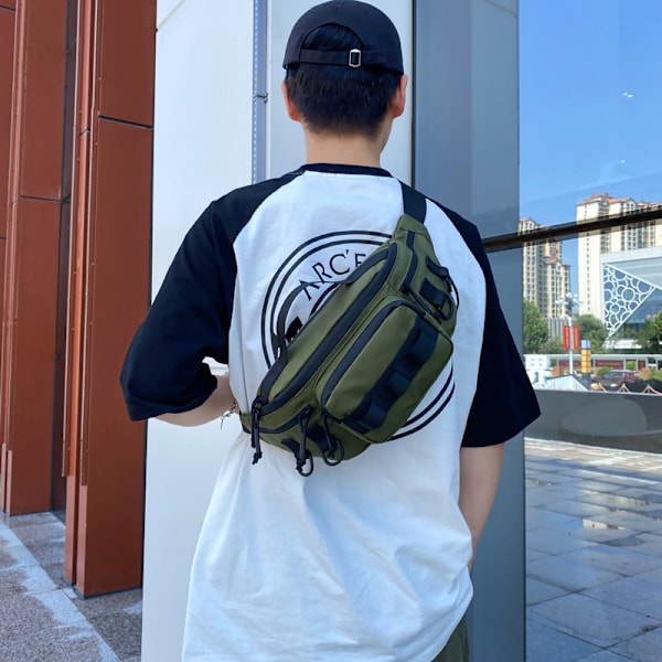 Fiskeutrustning Väska Fanny Pack, Vattentät Fiskeutrustning Midjeväska för Fiske Vandring Löpning