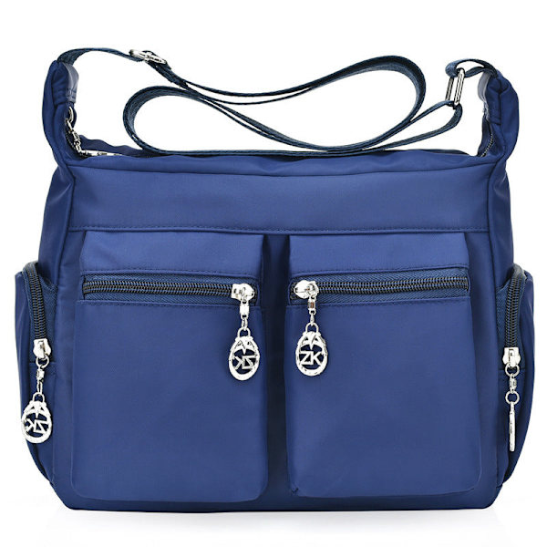 Damehåndtaske Skulderstrop Taske Trendy Ins All-Match Bærbar Dual-Use Casual Taske Blue