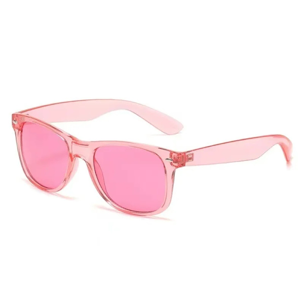 UV400 lyxiga unisex solglasögon Transparent Candy Color Glasögon reklam privat label solglasögon Pink Cheap
