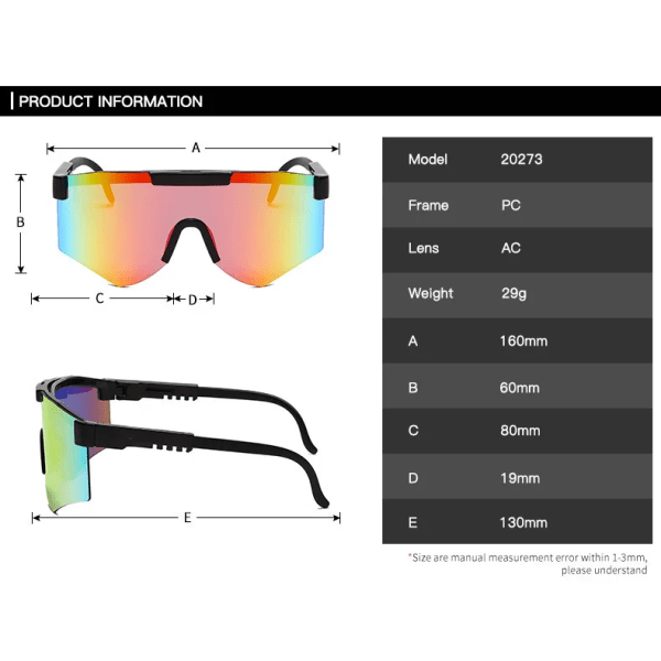 Fashion UV400 Spejlede PV Solbriller Mænd Kvinde 2024 Cykling Racing Sports Solbriller Til Mænd C2