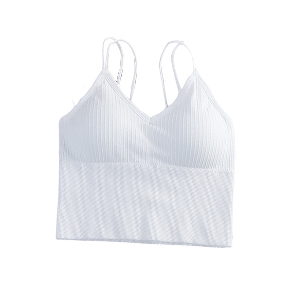 Crop Top Yoga BH CRIS Krydsstropper Ryg Fjernelse Polstring
