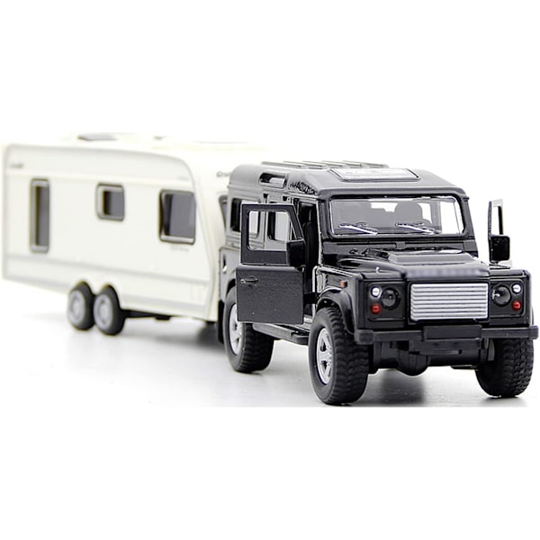 Leikkiautojen asuntoautopaketti: SUV-maasturi, perävaunu ja matkailuauto - Diecast-mallit pojille