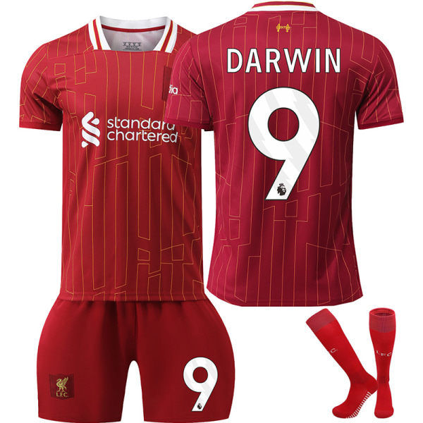 24-25 Liverpool tröja nr 11 Salah 9 Firmino 66 Arnold 10 McAllister fotbollströja No-number socks and protective gear XL